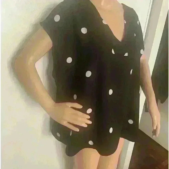 Cleo party casual polka dot top size XXL in excellent  condition - Picture 2 of 7
